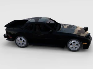porsche 944 turbo with interior rev 3D Model