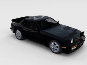 porsche 944 turbo with interior rev 3D Model