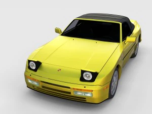 Porsche 944 Cabriolet, i&ccedil; devirli 3D Model