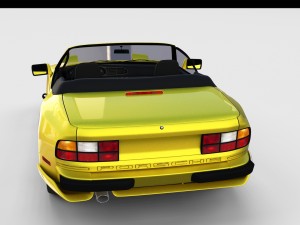 porsche 944 cabriolet w interior top down rev 3D Model
