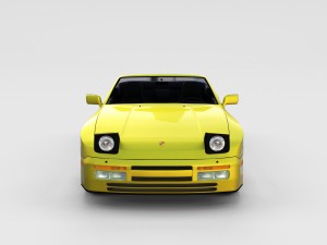 porsche 944 cabriolet w interior top down rev 3D Model