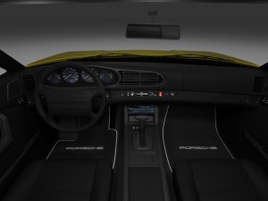 porsche 944 cabriolet w interior top down rev 3D Model