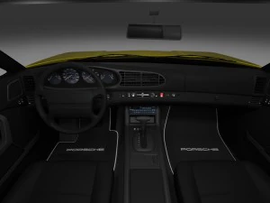 porsche 944 cabriolet w interior top down rev 3D Model