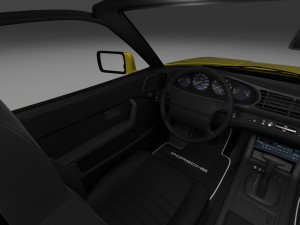porsche 944 cabriolet w interior top down rev 3D Model