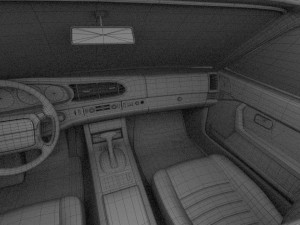 porsche 944 cabriolet w interior top down rev 3D Model