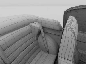porsche 944 cabriolet w interior top down rev 3D Model