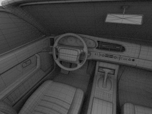 porsche 944 cabriolet w interior top down rev 3D Model