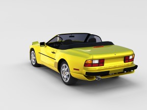 porsche 944 cabriolet w interior top down rev 3D Model