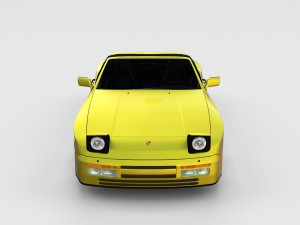 porsche 944 cabriolet w interior top down rev 3D Model