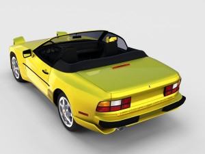 porsche 944 cabriolet w interior top down rev 3D Model