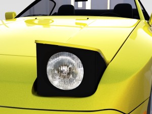 porsche 944 cabriolet w interior top down rev 3D Model