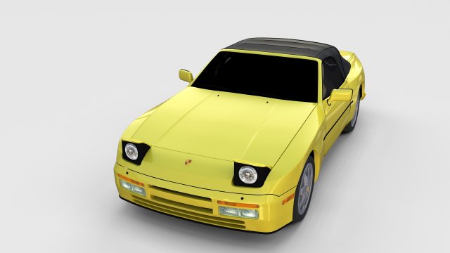 porsche 944 convertible rev 3D 모델 .c4d .max .obj .3ds .fbx .stl .blend 