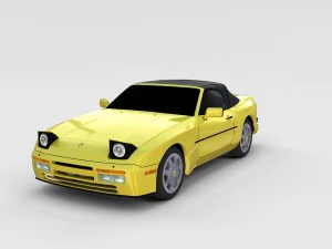 porsche 944 convertible rev 3D Model