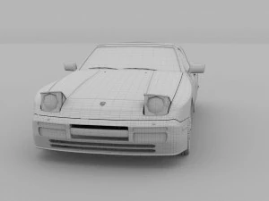 porsche 944 convertible rev 3D Model