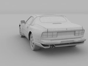 porsche 944 convertible rev 3D Model