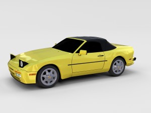 porsche 944 convertible rev 3D 모델