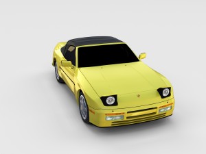 porsche 944 convertible rev 3D 모델
