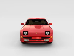 early porsche 944 with interior rev 3D Model