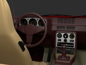 early porsche 944 with interior rev Modèle 3D