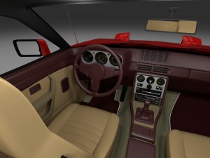 early porsche 944 with interior rev Modèle 3D