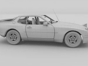 early porsche 944 with interior rev 3D Model