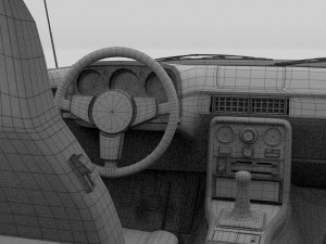 early porsche 944 with interior rev Modèle 3D