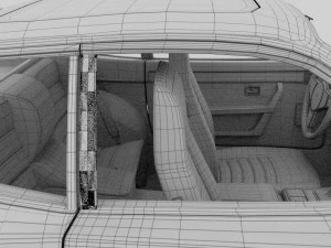 early porsche 944 with interior rev 3D Model