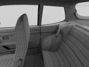 early porsche 944 with interior rev Modèle 3D