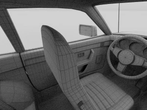 early porsche 944 with interior rev 3D Model