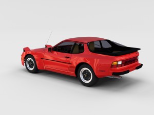 early porsche 944 with interior rev Modèle 3D