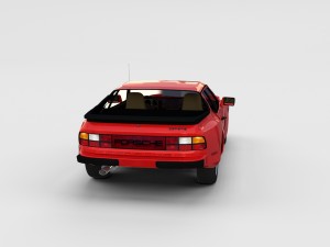 early porsche 944 with interior rev Modèle 3D