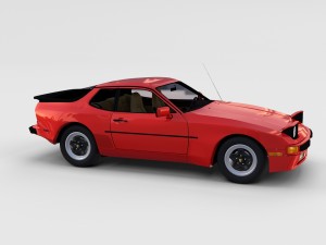 early porsche 944 with interior rev Modèle 3D