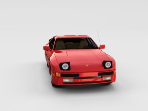early porsche 944 with interior rev Modèle 3D