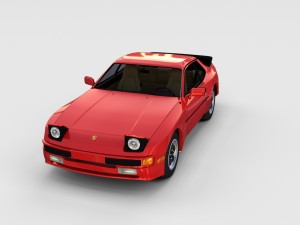 early porsche 944 with interior rev Modèle 3D