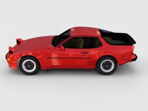 early porsche 944 with interior rev Modèle 3D