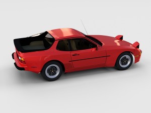 early porsche 944 with interior rev Modèle 3D