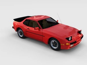 early porsche 944 with interior rev 3D Model