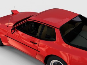 early porsche 944 with interior rev Modèle 3D