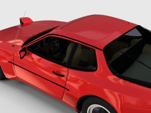 early porsche 944 with interior rev 3D Model
