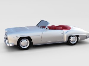 fully modeled w interior mercedes 190sl rev 3D Model