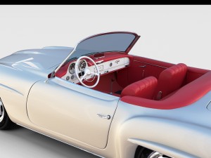 fully modeled w interior mercedes 190sl rev 3D Model
