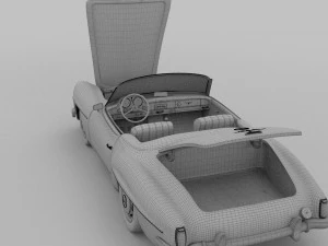 fully modeled w interior mercedes 190sl rev 3D Model