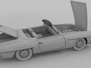 fully modeled w interior mercedes 190sl rev 3D Model