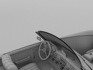 fully modeled w interior mercedes 190sl rev 3D Model