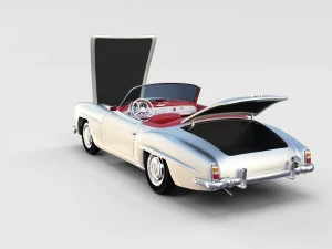 fully modeled w interior mercedes 190sl rev 3D Model