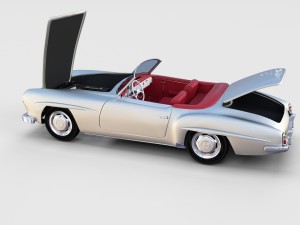 fully modeled w interior mercedes 190sl rev 3D Model