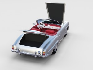 fully modeled w interior mercedes 190sl rev 3D Model