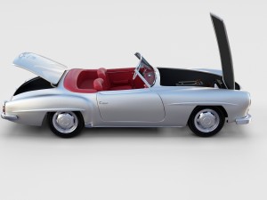 fully modeled w interior mercedes 190sl rev 3D Model