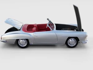 fully modeled w interior mercedes 190sl rev 3D Model