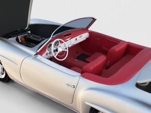 fully modeled w interior mercedes 190sl rev 3D Model